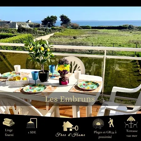 Apartment Les Embruns - Vue Ocean - Terrasse - Plages - Gr34 Le Pouldu